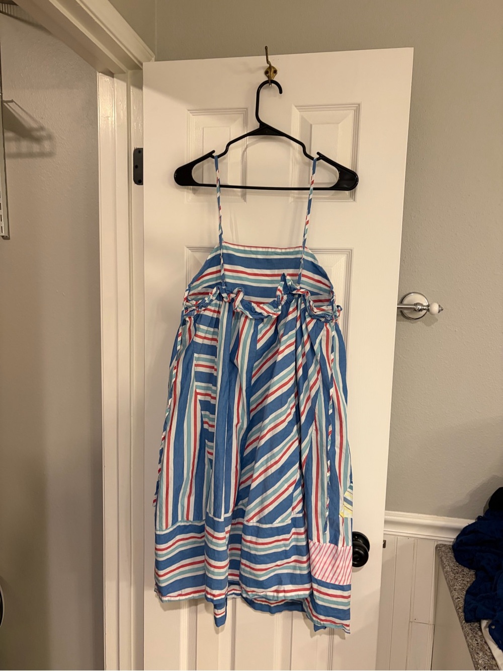 anthropologie blue striped dress Celandine Sailboat Stripe Wh… SCH004196_R_L Kowtow A-Line Dress - Men's Size:6 US